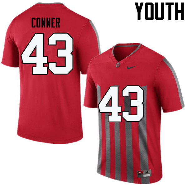 Ohio State Buckeyes Nick Conner Youth #43 Throwback Game Stitched College Football Jersey